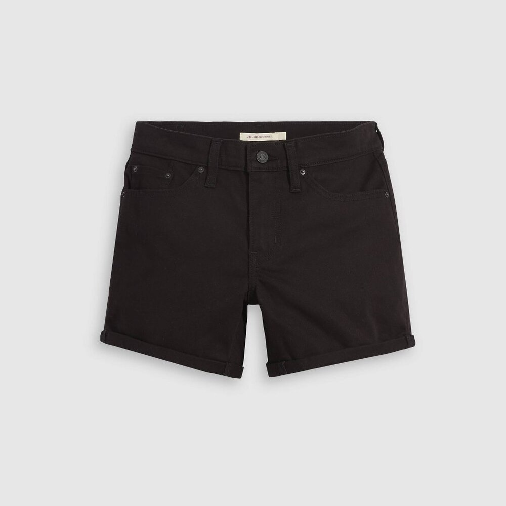 Women's Mid-Length Stretch Shorts Black Size 29